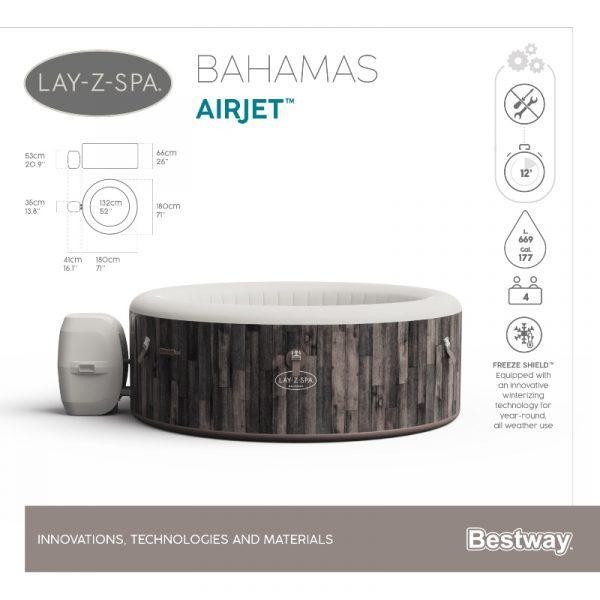 ⁦ג'קוזי מתנפח BESTWAY דגם BAHAMAS 60005⁩ – תמונה ⁦2⁩