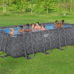 בריכה מלבנית אולטרה BESTWAY דגם 561KA + משאבת חול 1,600 גלון APX