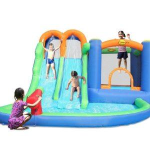 מגלשת מים כפולה משולבת עם מתקן קפיצה 9256N